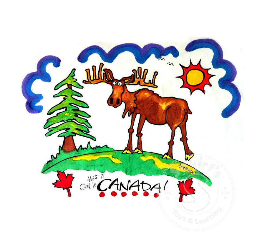 Pillow Case Painting Kit - This is Canada (Moose)