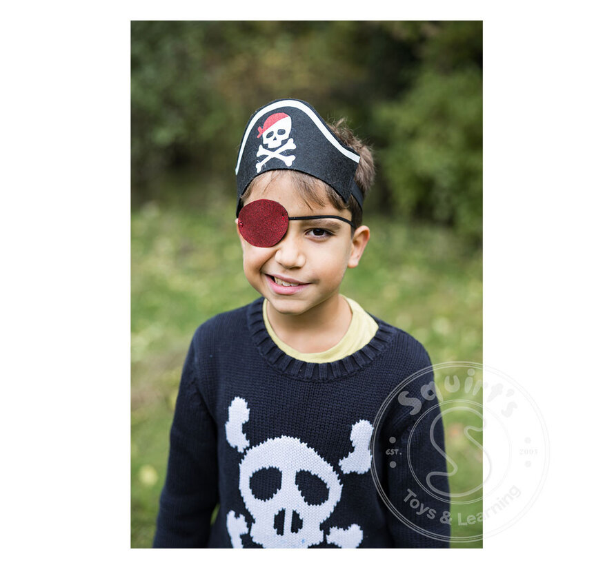 Great Pretenders Pirate Hat Headband & Eyepatch, 2pcs