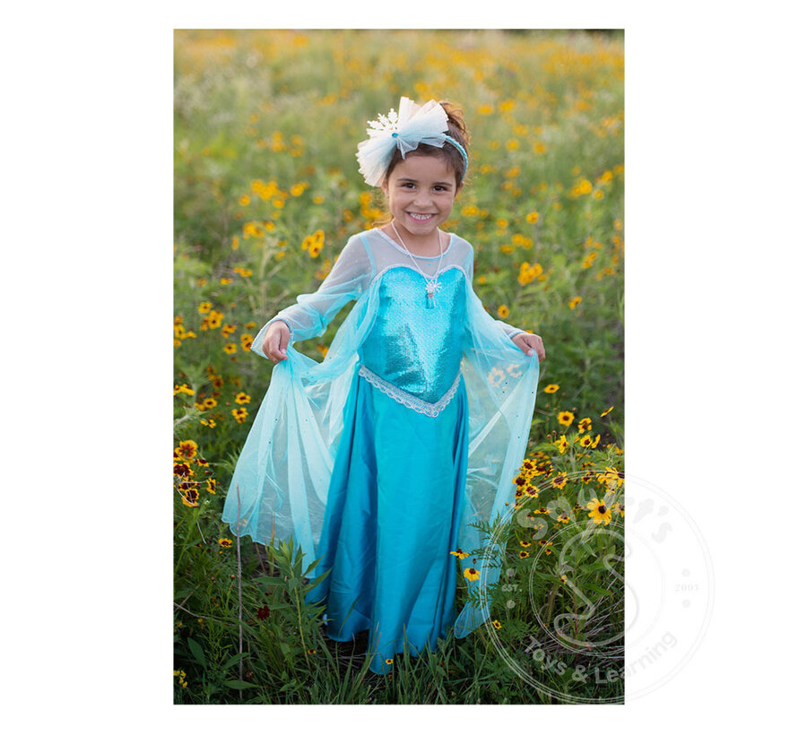 Great Pretenders Ice Queen Dress with Cape (Size 5-6)