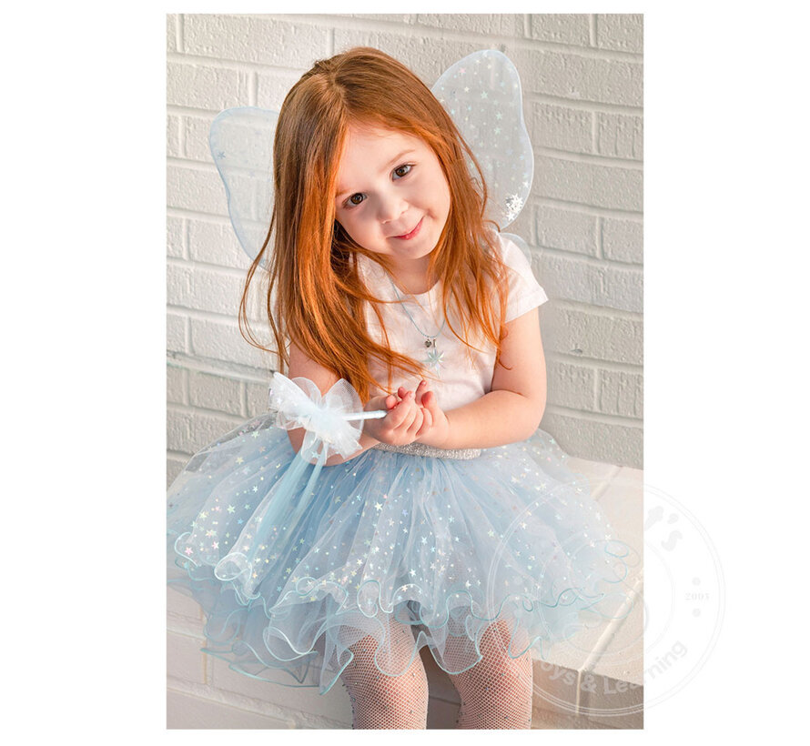 Great Pretenders Iridescent Celestial Fairy Wings, Tutu, & Wand Set, Size 4-6