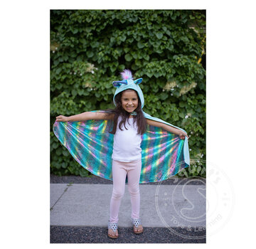 Great Pretenders Great Pretenders Unicorn/Dragon Reversible Hooded Cape (Size 5-6)