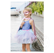 Great Pretenders Great Pretenders Super-Duper Tutu/Cape/Mask, Metallic Pink/Light Blue, Size 4-6