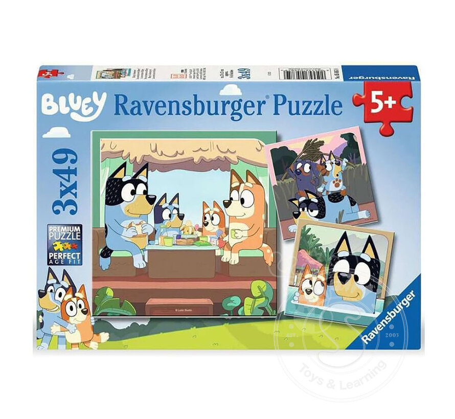 Ravensburger Bluey Adventure Puzzle 3 x 49pcs