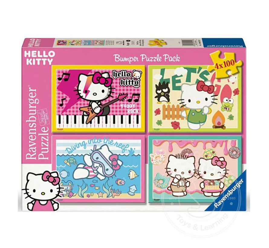 Ravensburger Hello Kitty Bumper Pack Puzzle 4 x 100pcs
