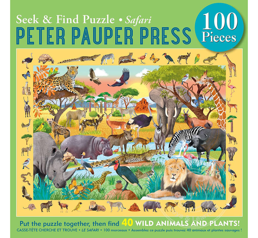 Safari Seek & Find 100-Piece Jigsaw Puzzle