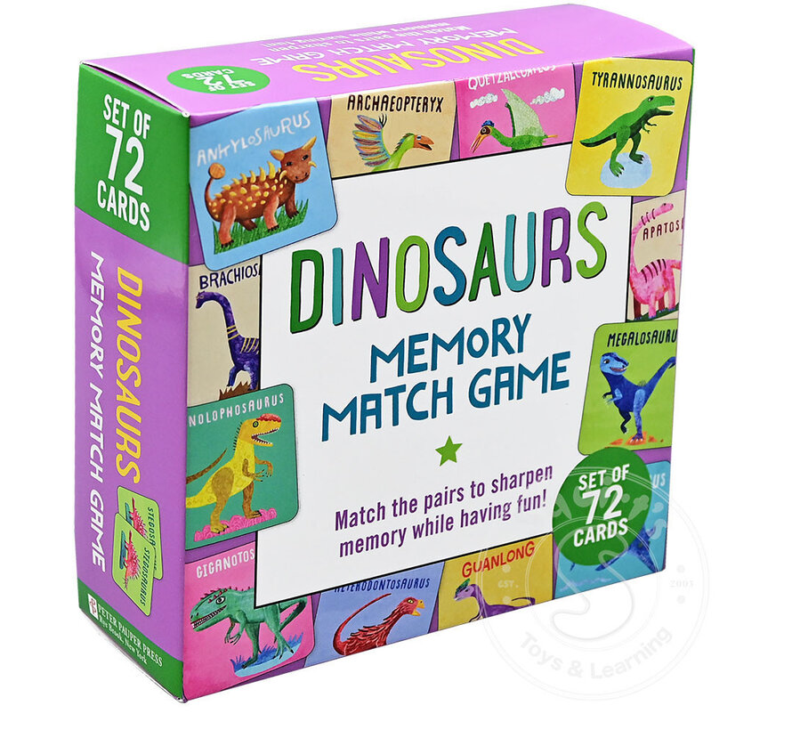 Dinosaurs Memory Match Game (Set of 72 cards)