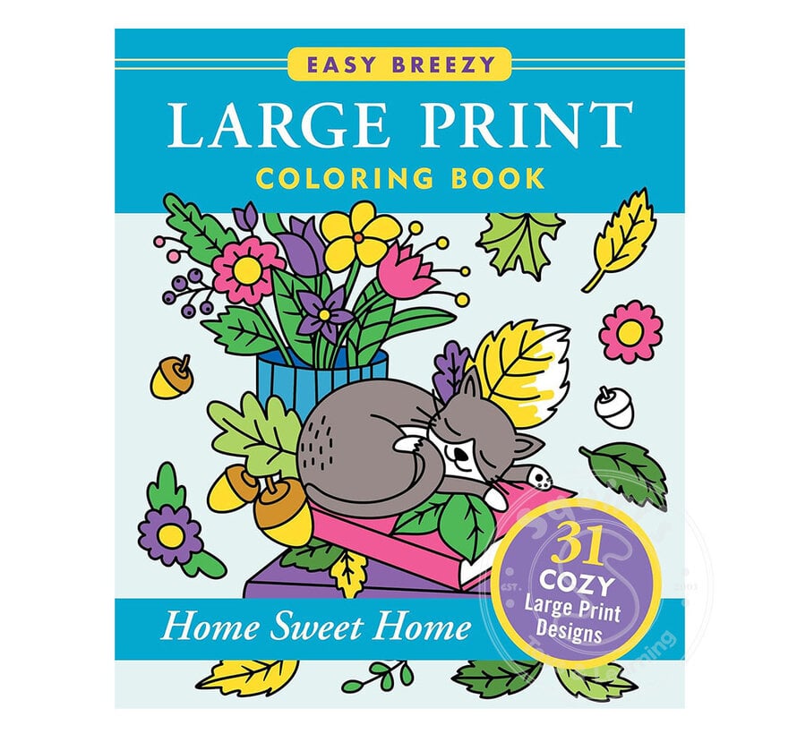 Large Print Coloring Book - Home Sweet Home