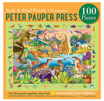 Dinosaurs Seek & Find 100-Piece Jigsaw Puzzle