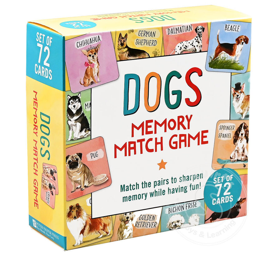 Dogs Memory Match Game (Set of 72 cards)