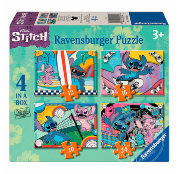 Ravensburger Ravensburger Disney Stitch 4 in a box 12/16/20/245 Pc Puzzle