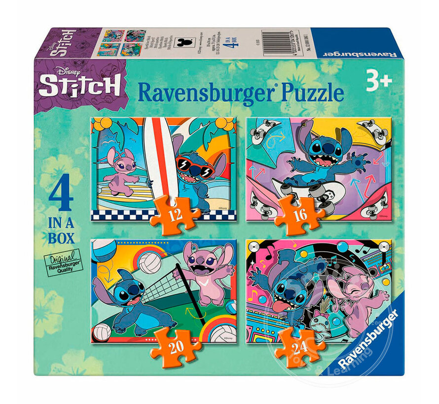 Ravensburger Disney Stitch 4 in a box 12/16/20/245 Pc Puzzle