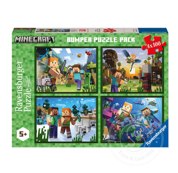 Ravensburger Ravensburger Minecraft Puzzle 4 x 100pcs