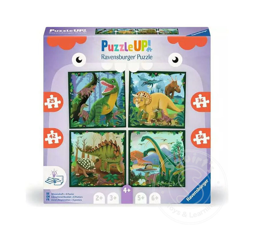 Ravensburger Puzzle Up Dinosaurs 25/36/42/56 Pc Puzzles