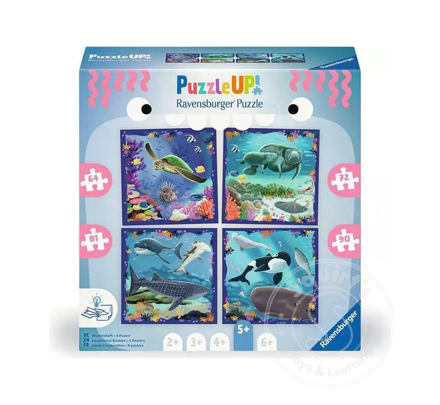 Ravensburger Puzzle Up Puzzle Up Ocean Life 64/72/81/90  Pc Puzzles