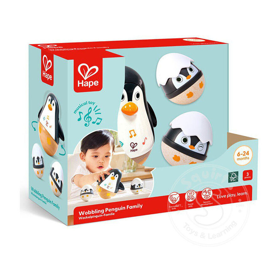 Hape Wobbling Penguin Family