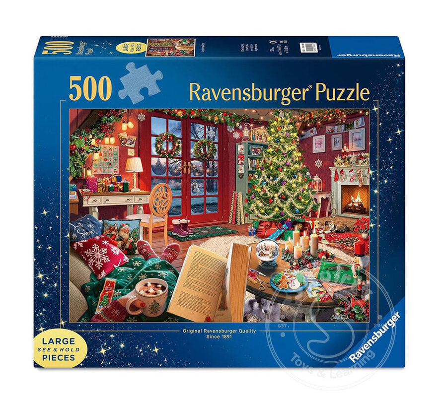 Ravensburger Cozy Christmas Retreat  Large Format Puzzle 500pcs