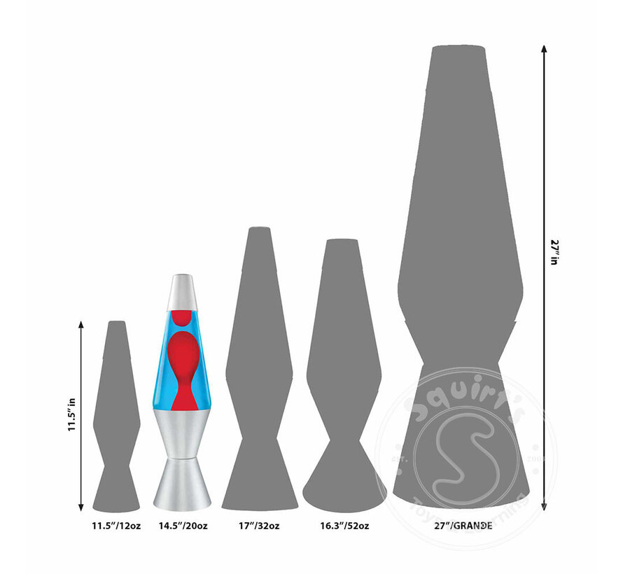 Lava Lamp 14.5” Red & Blue
