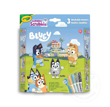 Crayola Crayola Scribble Scrubbie Bluey 3 Count Playset