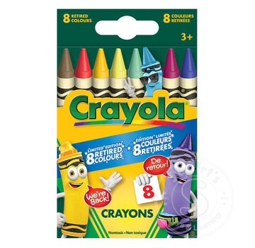Crayola Crayola 32pg Colour & Sticker FD w/8 Retired Crayons