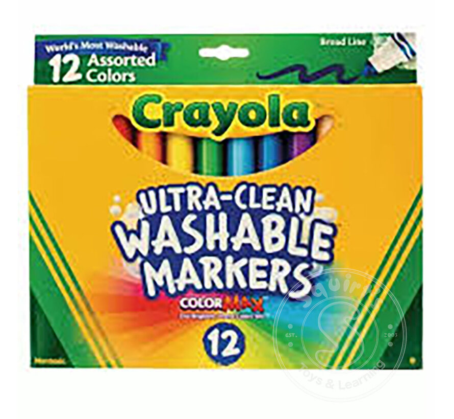 Crayola 12 Broad Line Washable Markers, Retired Colours