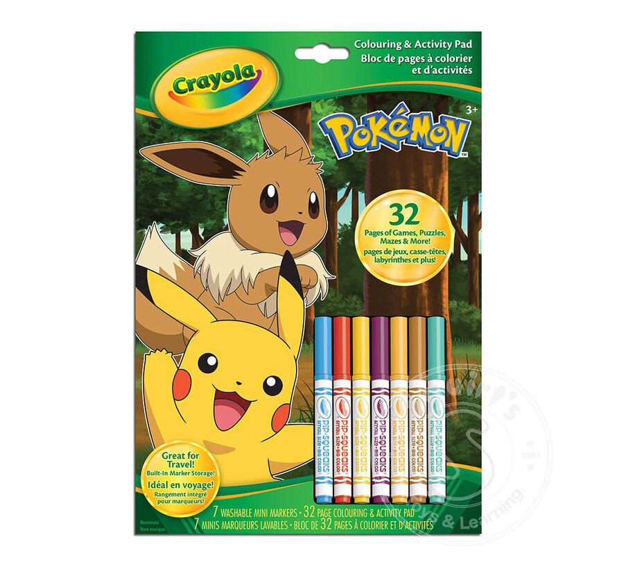 Crayola Colouring & Activity Pads - Pokemon