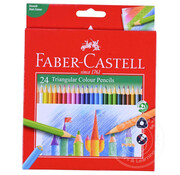 Faber-Castell Faber-Castell 24ct Triangular Coloured Eco Pencils