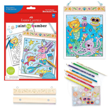 Faber-Castell Faber-Castell Paint By Number Mermaid Pets Wall Art
