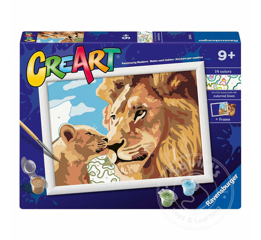 CreArt Paint by Numbers - Lion Baby