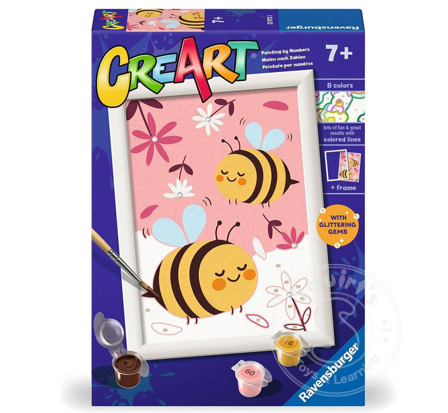 CreArt Paint by Numbers - Happy Bumblebees