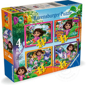 Ravensburger Ravensburger Dora the Explorer, 4 in a Box 12/16/20/24 Pc Puzzle