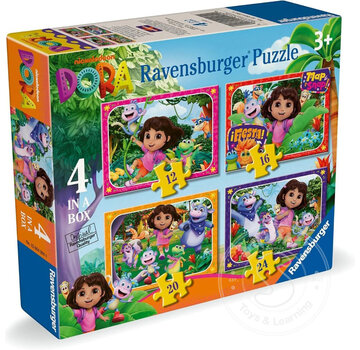 Ravensburger Ravensburger Dora the Explorer, 4 in a Box 12/16/20/24 Pc Puzzle