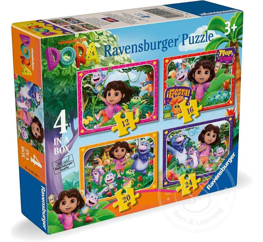 Ravensburger Dora the Explorer, 4 in a Box 12/16/20/24 Pc Puzzle