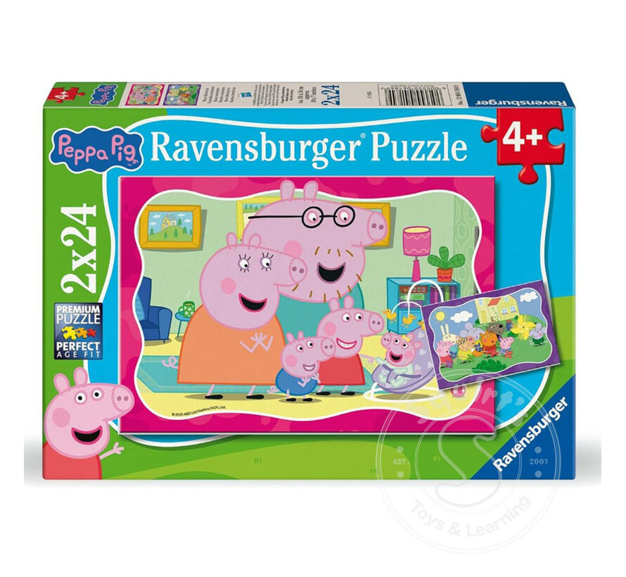 Ravensburger Peppa Pig Puzzle 2 x 24pcs