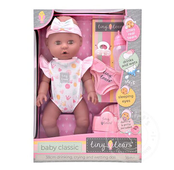 TIny Tears Drink & Wet Baby Classic Doll Style 02 (15")