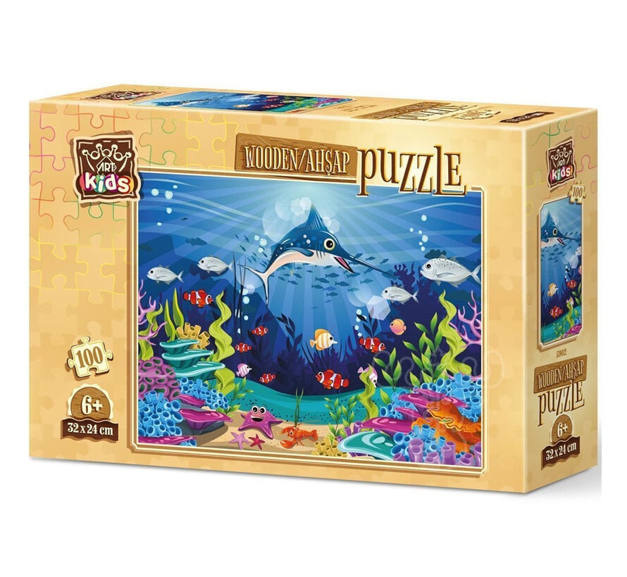 Art Puzzle Ocean Traffic Wooden Puzzle 100pcs