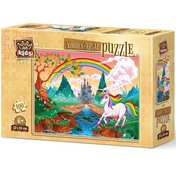 Art Puzzle Art Puzzle Rainbow Pony (Unicorn) Wooden Puzzle 100pcs