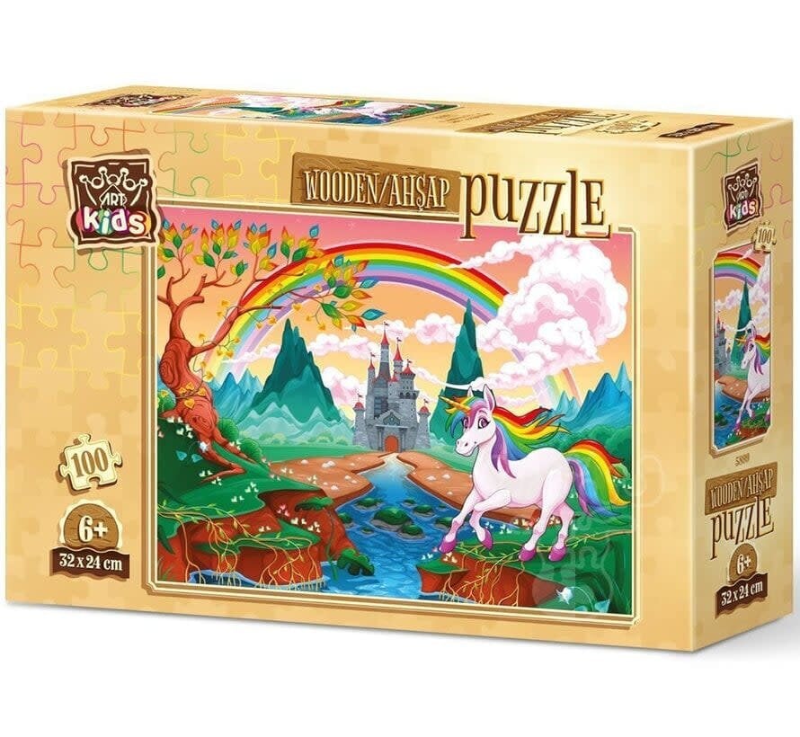 Art Puzzle Rainbow Pony (Unicorn) Wooden Puzzle 100pcs