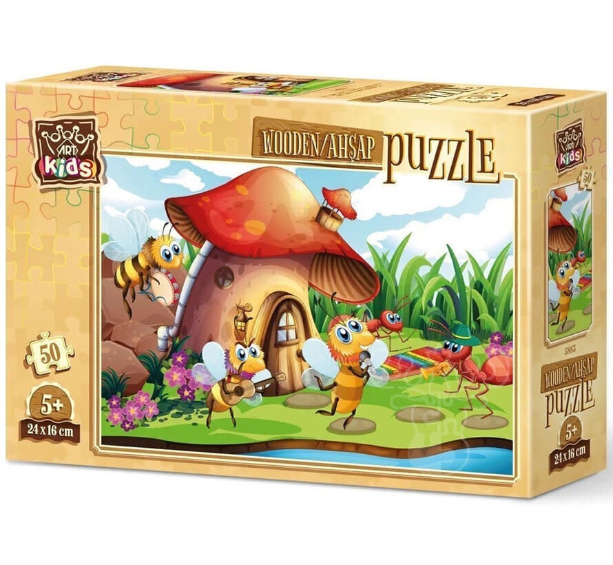 Art Puzzle Singer Bee and His Orchestra Wooden Puzzle 50pcs