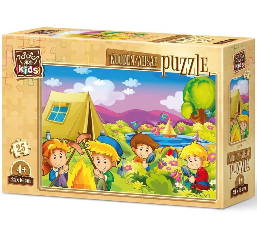 Art Puzzle Curious Campers Wooden Puzzle 25pcs