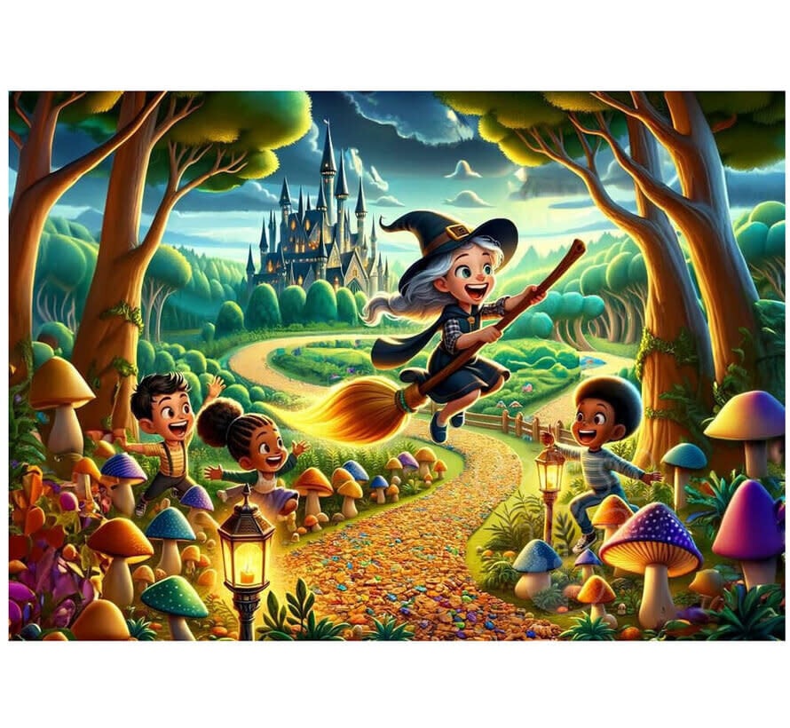 Art Puzzle Cute Witch Puzzle 100pcs