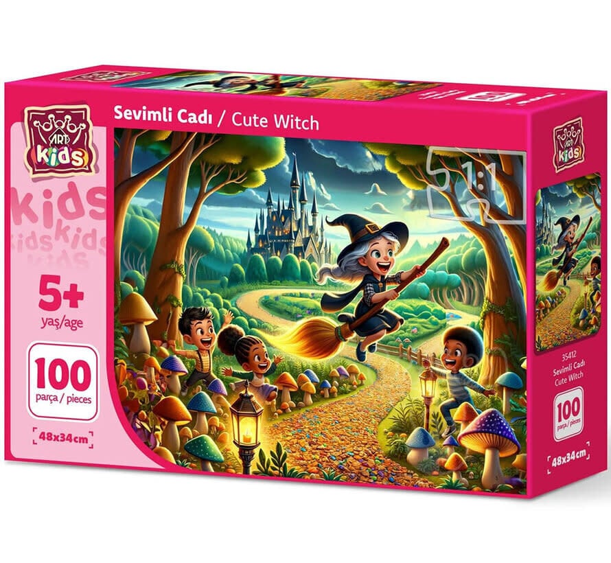 Art Puzzle Cute Witch Puzzle 100pcs