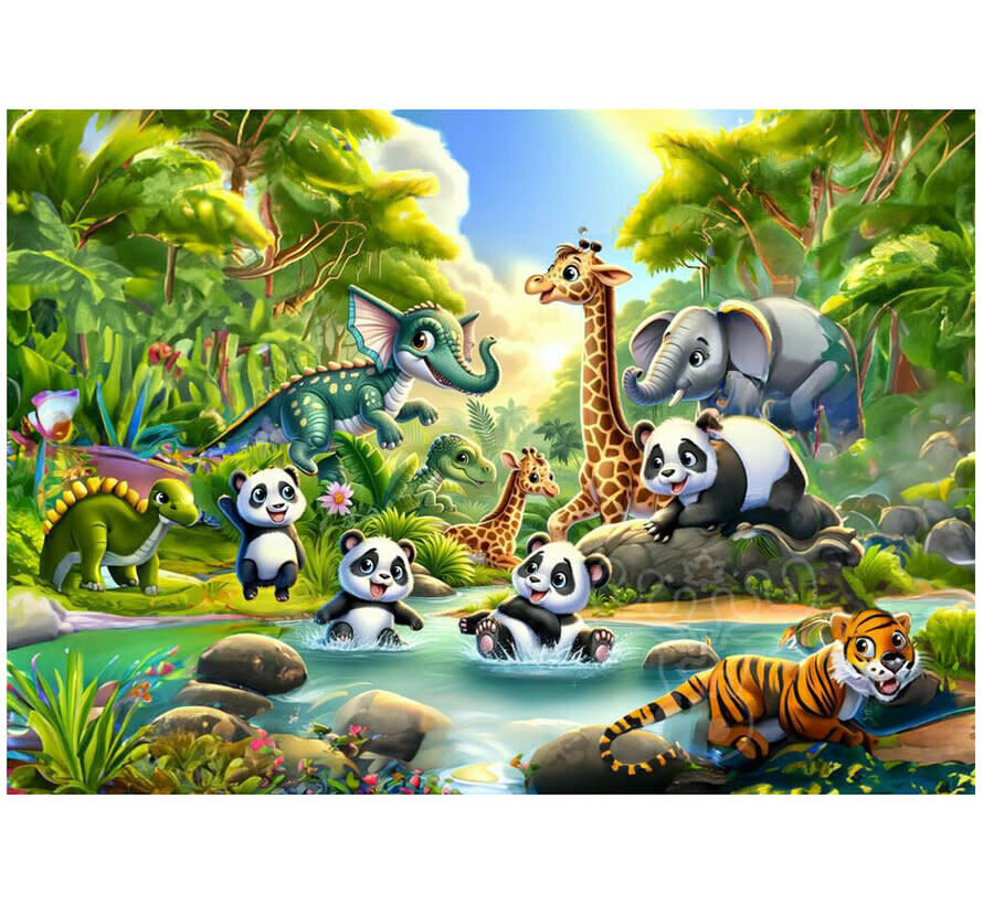 Art Puzzle Pandas’ Bath Time Puzzle 50pcs