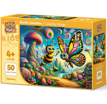 Art Puzzle Art Puzzle Colorful Wings Puzzle 50pcs