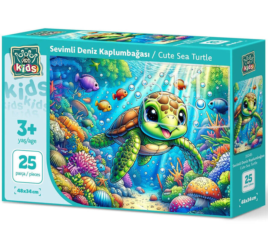 Art Puzzle Cute Sea Turtle Puzzle 25pcs