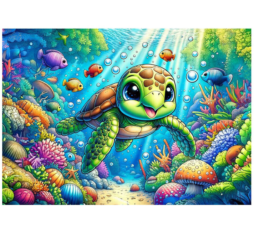 Art Puzzle Cute Sea Turtle Puzzle 25pcs