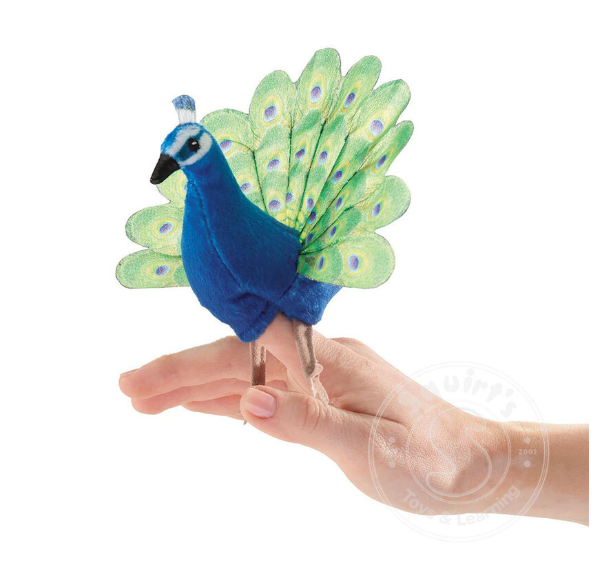 Folkmanis Mini Peacock Finger Puppet