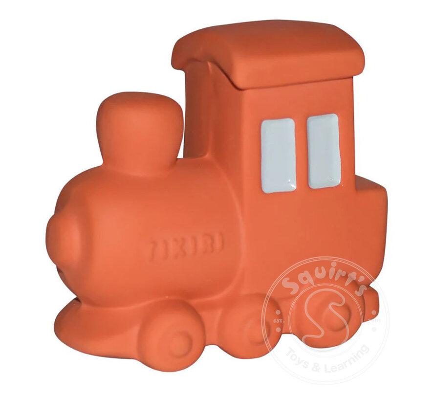Tikiri: Train Natural Rubber Toy (3"H)