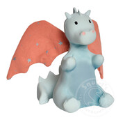 Tikiri Tikiri: Baby Sunrise Dragon Natural Rubber Rattle w/Crinkle Wings (5"H)