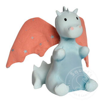 Tikiri Tikiri: Baby Sunrise Dragon Natural Rubber Rattle w/Crinkle Wings (5"H)