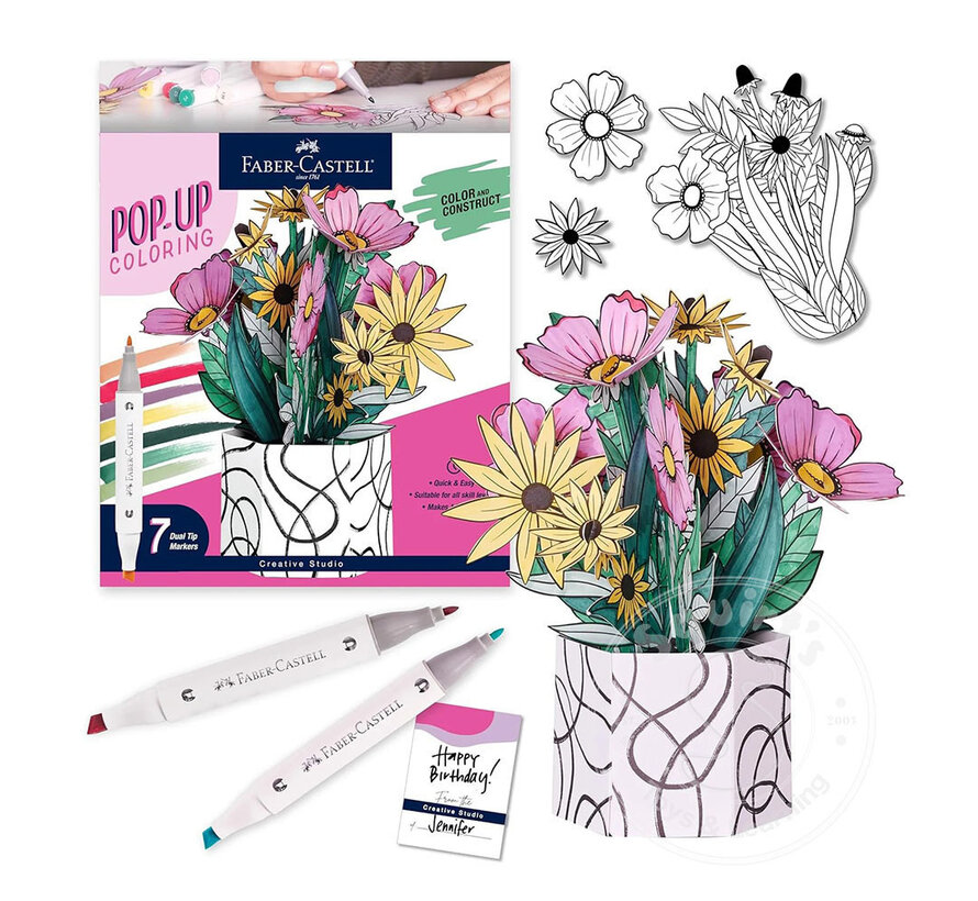 Faber-Castell Pop Up Coloring Wildflower Bunch